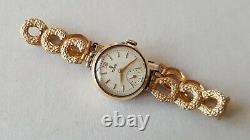 Ladies Vintage. 375 9ct Gold Rolex Tudor Wrist Watch Rolled Gold Bracelet