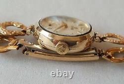 Ladies Vintage. 375 9ct Gold Rolex Tudor Wrist Watch Rolled Gold Bracelet