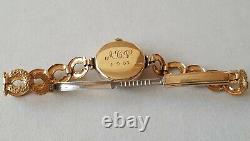 Ladies Vintage. 375 9ct Gold Rolex Tudor Wrist Watch Rolled Gold Bracelet