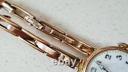 Ladies Vintage. 375 9ct Gold Rolex Wrist Watch 9ct Gold Bracelet 16.3g + Box