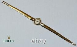 Ladies Vintage Bracelet Watch Rolex Precision 9ct Gold