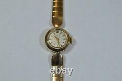 Ladies Vintage Bracelet Watch Rolex Precision 9ct Gold