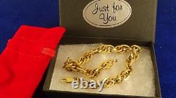 Lightweight 7.5 9ct GOLD BRACELET 7.7gr Italy Hm 7.7gram 36a