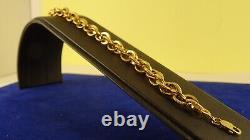 Lightweight 7.5 9ct GOLD BRACELET 7.7gr Italy Hm 7.7gram 36a