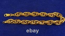 Lightweight 7.5 9ct GOLD BRACELET 7.7gr Italy Hm 7.7gram 36a