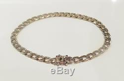 Long Heavy 15.84g Solid 9ct Gold Mens/ladies Vintage Curb Bracelet Italy/uk Hm