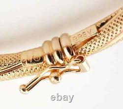 Lovely 9ct Yellow Gold Fancy Twist Bangle Bracelet 5.04g 6.5 Inch
