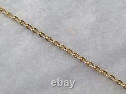 Lovely Solid 9ct Yellow Gold 1.5mm Wide Round Link Chain Bracelet 7.5 1.45g