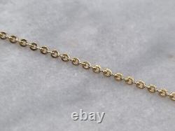Lovely Solid 9ct Yellow Gold 1.5mm Wide Round Link Chain Bracelet 7.5 1.45g