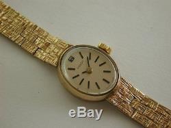 Lovely Vintage 1970s Ladies TISSOT 9ct Solid Gold Bracelet Wrist Watch S3370