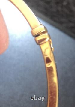Lovely Vintage 9ct Gold Bangle / Bracelet, - 20cm Around, 2.78g