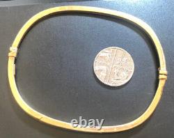 Lovely Vintage 9ct Gold Bangle / Bracelet, - 20cm Around, 2.78g