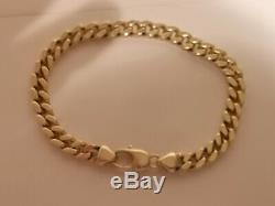 Lovely condition Mens Bracelet Heavy Chain 9Yellow Gold 9ct 375, Solid 31.2g
