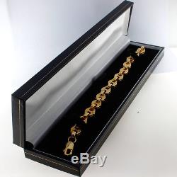 MENS British Hallmarked 9ct Gold Gucci Link Bracelet 8.75 RRP £1050 C228