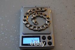 MENS HEAVY WIDE LINK SOLID 9ct GOLD BRACELET 33.5 grams 9 INCHES not scrap