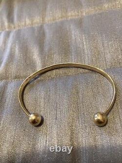 MENS TORQUE CUFF BANGLE 9ct GOLD. USED. FREE POSTAGE