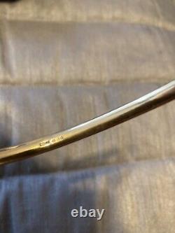 MENS TORQUE CUFF BANGLE 9ct GOLD. USED. FREE POSTAGE