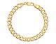 Men's 9ct Gold 8.5 Inch Curb Bracelet Uk Hallmarked
