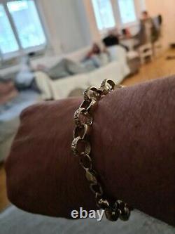 Mans 9ct gold belcher Bracelet