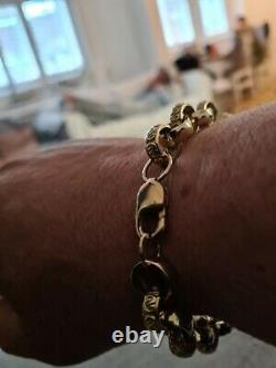 Mans 9ct gold belcher Bracelet