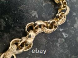 Mans 9ct gold belcher Bracelet