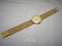 Men's 9ct Solid Gold Quartz Bracelet Watch