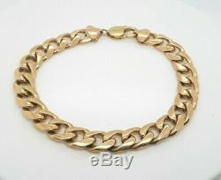 Men's Curb Bracelet 9ct Yellow Gold Solid Gold Links 24cm RRP $3590