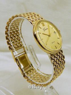 Men's Geneve 9ct Solid Gold Watch on 9ct Solid Gold Bracelet