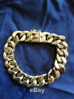 Men's Solid 9ct Gold Bracelet Very Heavy