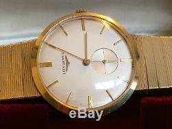 Men's Solid 9ct Gold Longines Vintage Wind Up Watch&Solid 9ctGold Bracelet Swiss