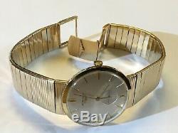 Men's Solid 9ct Gold Longines Vintage Wind Up Watch&Solid 9ctGold Bracelet Swiss