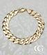 Men's Solid 9ct Yellow Gold Chunky Curb Bracelet 8.5