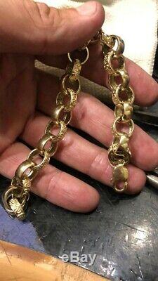 Men's belcher bracelet 31 gram in good condition 9ct yellow gold