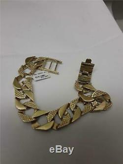 Men's curb 9ct gold bracelet