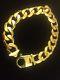 Mens 9ct Gold Heavy Curb Bracelet. 74.6 Grams