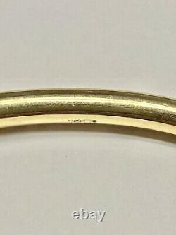 Mens 9ct Gold 6mm Solid Torque Bracelet/Bangle Hallmarked Macho Everyday Piece