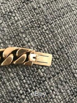 Mens 9ct Gold Chunky Bracelet 119g