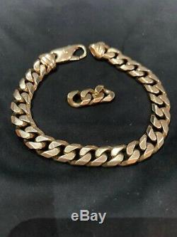 Mens 9ct Gold'Close Curb' Bracelet