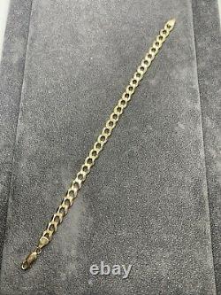 Mens 9ct Gold Curb Bracelet 9 13.8g