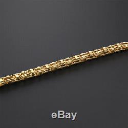 Mens 9ct Gold Italian Cage Bracelet 9.25 7.5mm RRP £620 0% FINANCE OPTION