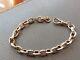 Mens 9ct Gold Antique Patterned Belcher Bracelet Length 8 Weight 12.8 Grams