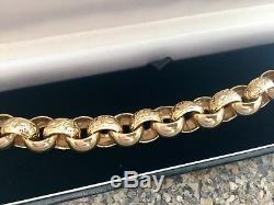 Mens 9ct gold belcher bracelet, Heavy Chain, Big Gold