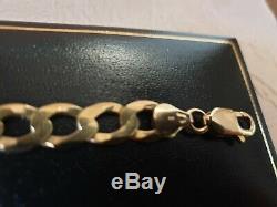 Mens 9ct gold bracelet 8inch 14grams