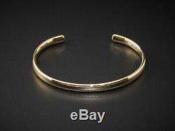 Mens Gents Oval Solid 9ct Yellow Gold Open Torque Bangle Bracelet Gold 25 Grams