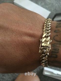 Mens Gold bracelet, Cuban 9ct