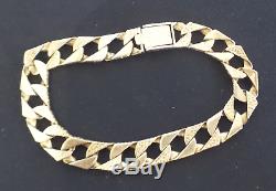 Mens Heavy 9ct 9K Gold Bracelet Chain 375 28.74g