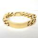 Mens Heavy Id Bracelet 160.7g 9ct Solid Yellow Gold 9 Inches 16.3mm Wide