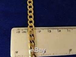 Mens Ladies Lightweight 9ct Deep Yellow Gold CURB Bracelet 7.25 4.3g Hm 6mm945n