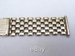 Mens Small Vintage Solid 9ct Gold Watch Bracelet Strap 22.5 Grams 18mm Lugs