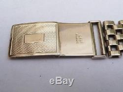 Mens Small Vintage Solid 9ct Gold Watch Bracelet Strap 22.5 Grams 18mm Lugs